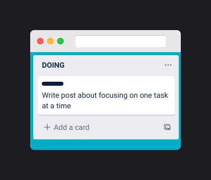 One Open Task